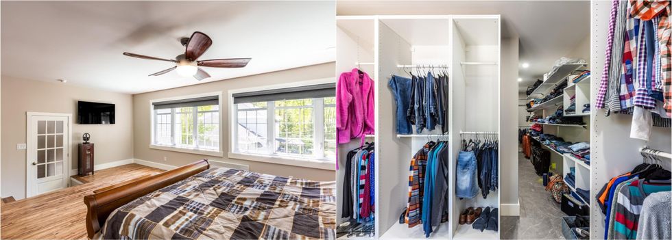 La chambre principale et son walk-in.