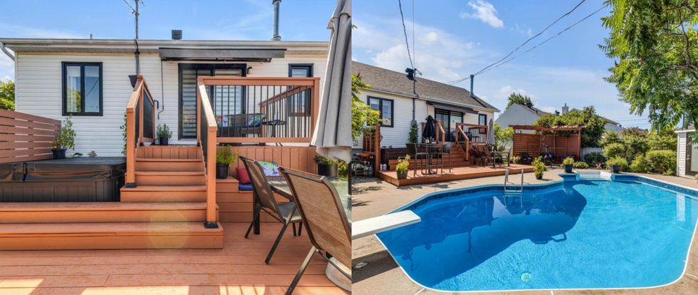 La cour arri\u00e8re.