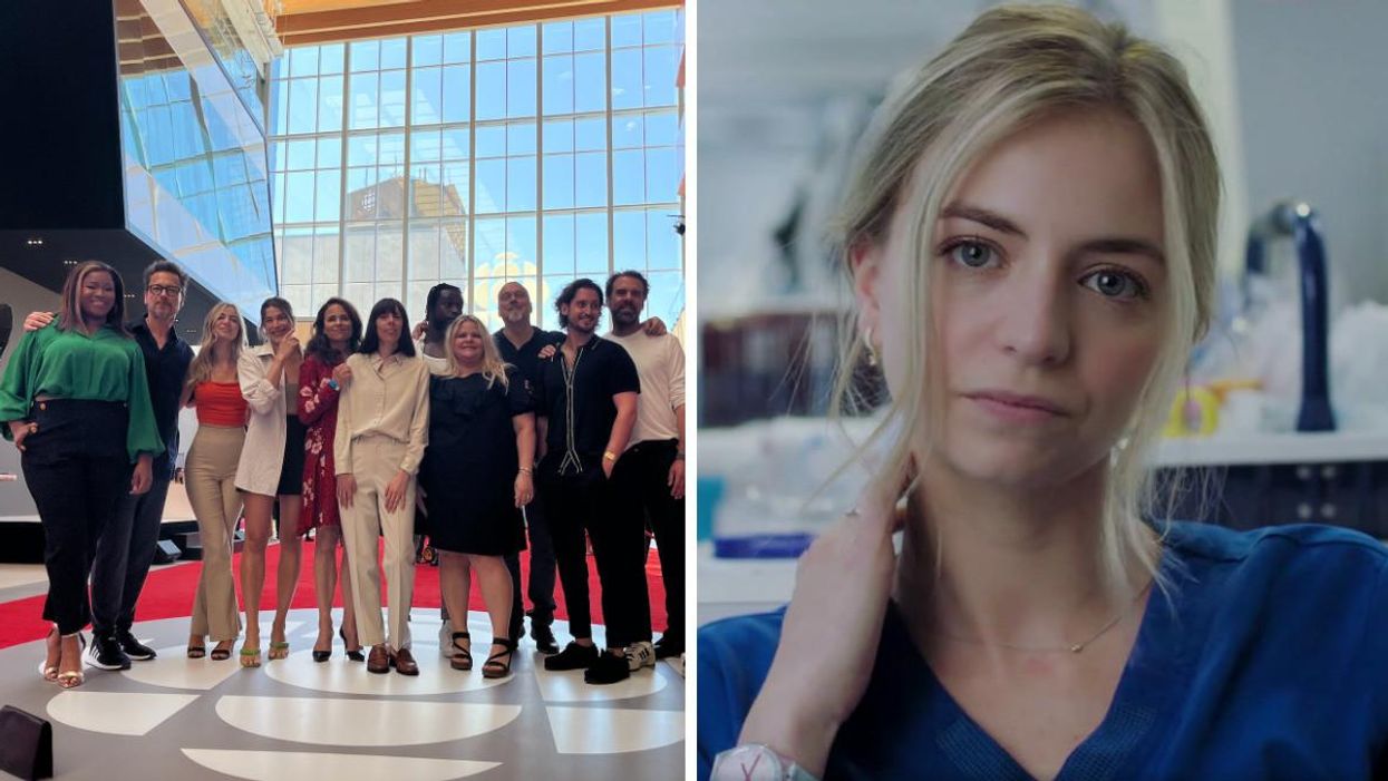 La distribution de la nouvelle série STAT. Droite : Ludivine Reding dans STAT.
