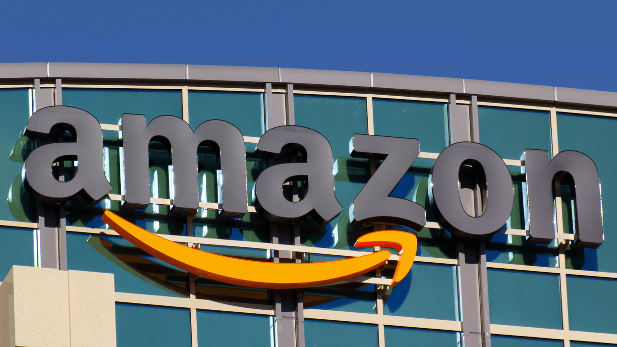 La façade d'un bâtiment Amazon.