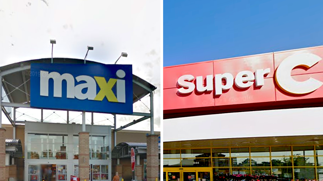 La façade d’un Maxi. Droite : La façade d’un Super C