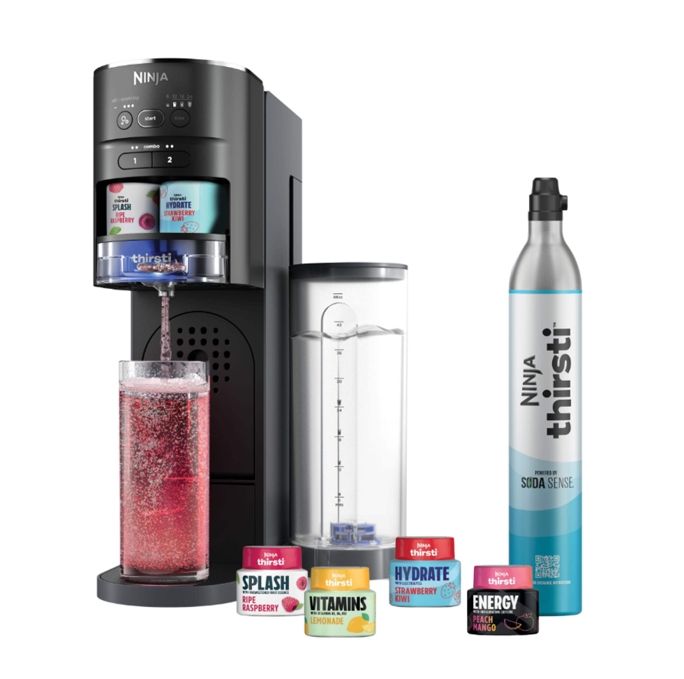 La machine \u00e0 eau gaz\u00e9ifi\u00e9e Ninja Thirsti vendue au Canadian Tire.