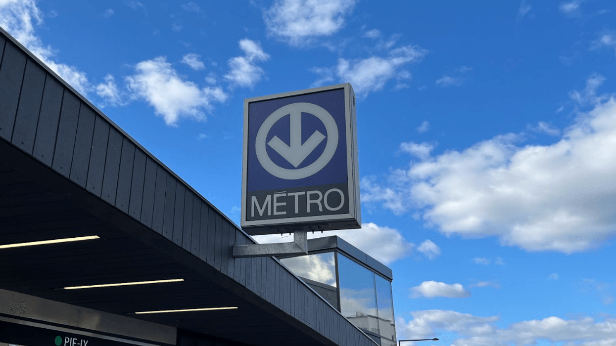 La panneau de métro de la station Pie-IX de la Société de transport de Montréal.