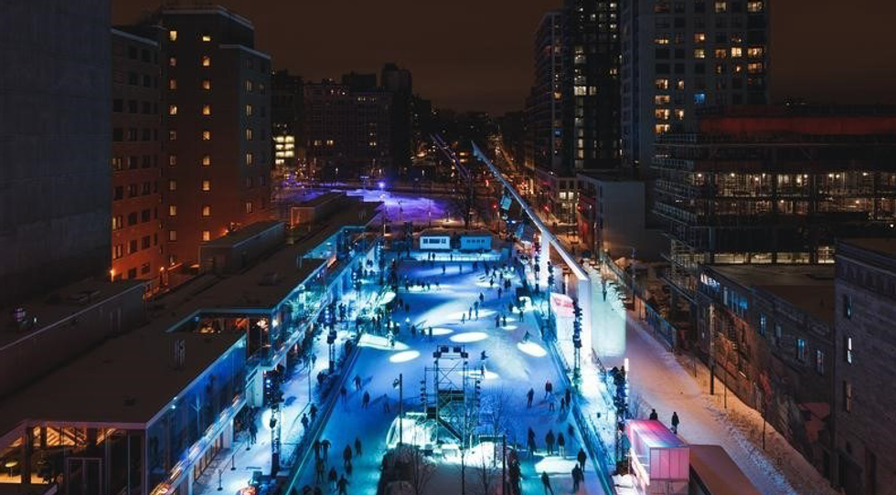 La patinoire de l'esplanade Tranquille. \u200b