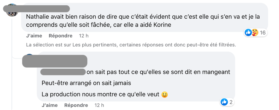 La r\u00e9action de Natalie fait jaser.