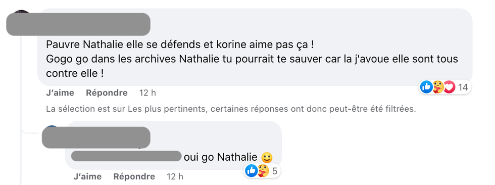 La r\u00e9action de Natalie fait jaser.