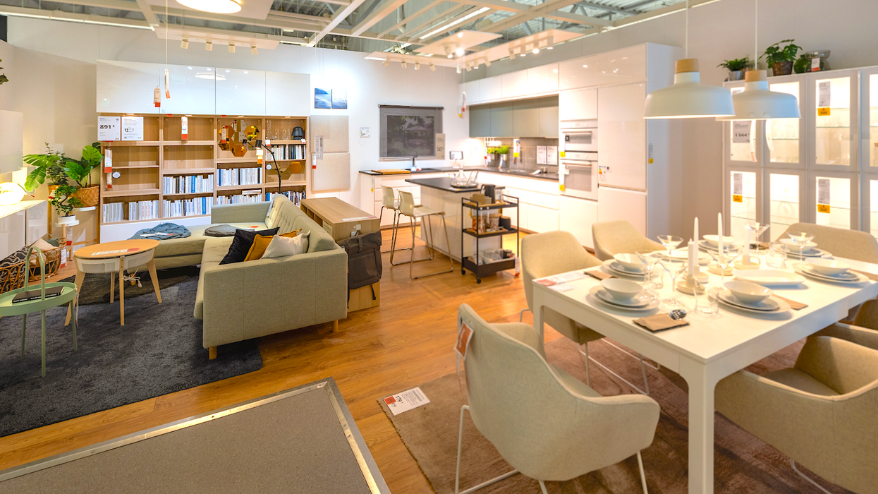 La salle d'exposition d'un IKEA.