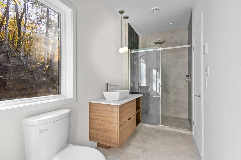 La salle de bain.