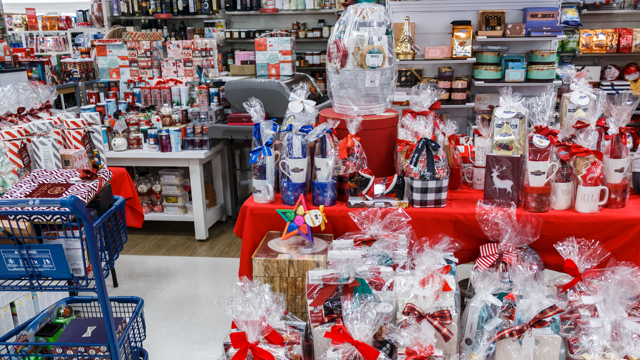 La section de Noël d'un Walmart.