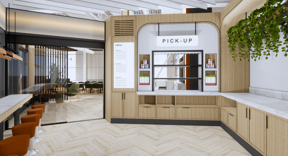 La section \u00ab grab and go \u00bb du salon Aspire AMEX.