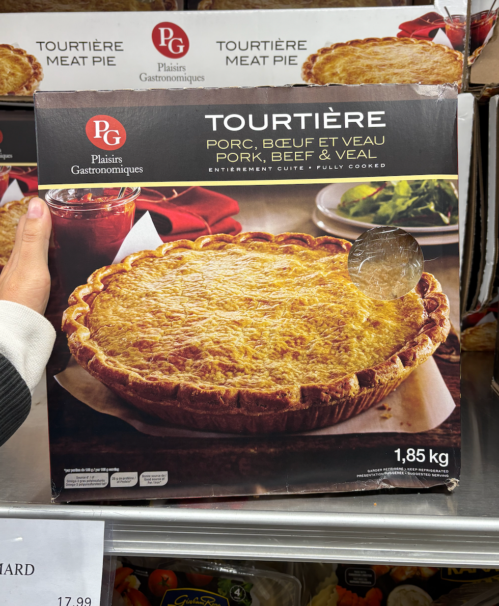 La tourti\u00e8re Plaisirs Gastronomiques au porc, b\u0153uf et veau au Costco