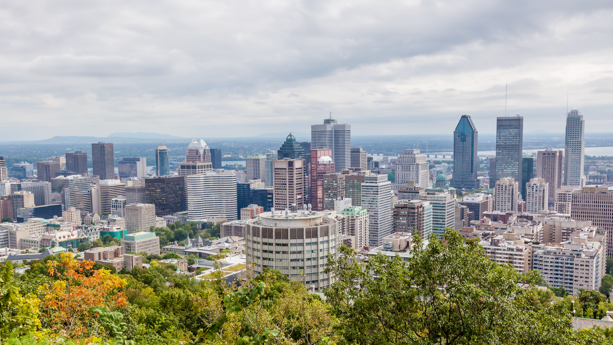 La ville de Montréal vue de haut.