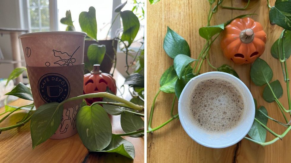 Latte \u00e0 la citrouille Caf\u00e9 D\u00e9p\u00f4t.