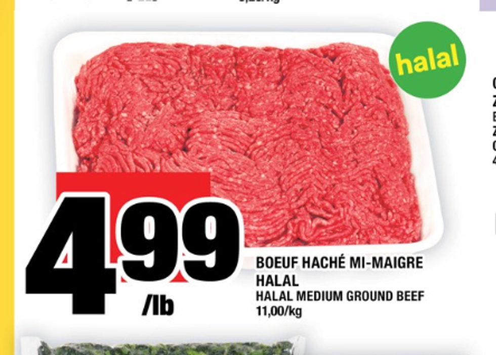 Le boeuf hach\u00e9 mi-maigre en rabais dans la circulaire du Super C.
