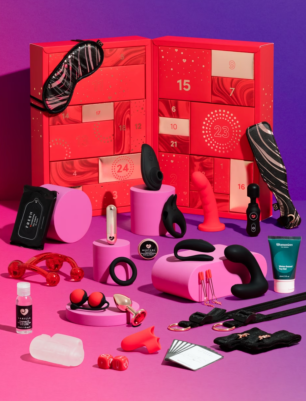Le Calendrier de l'avent sexy Love Honey X Womanizer pour duos.