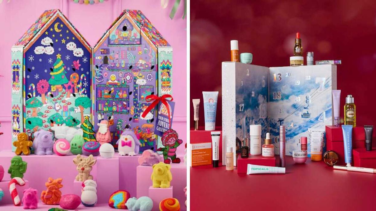Le calendrier de Noël Lush. Droite : Le Calendrier de l'avent Sephora Favorites 2025.
