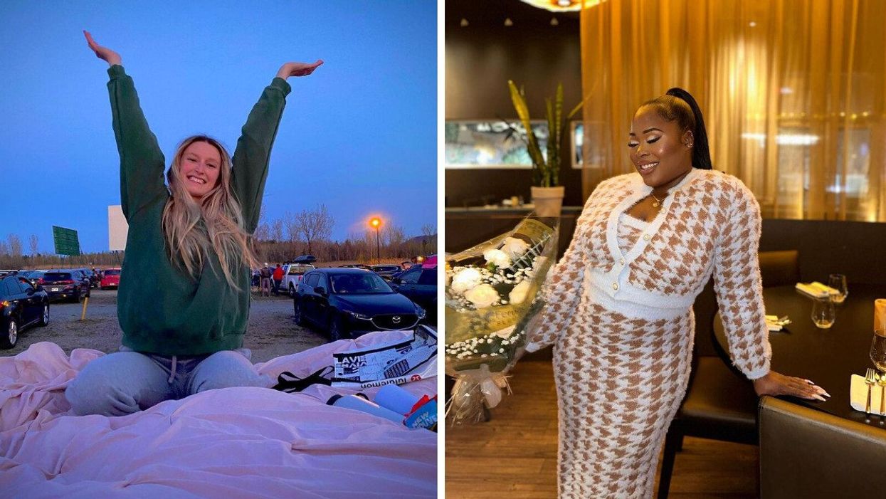 Le Ciné-Parc St-Hilaire. Droite : Le restaurant Siam.