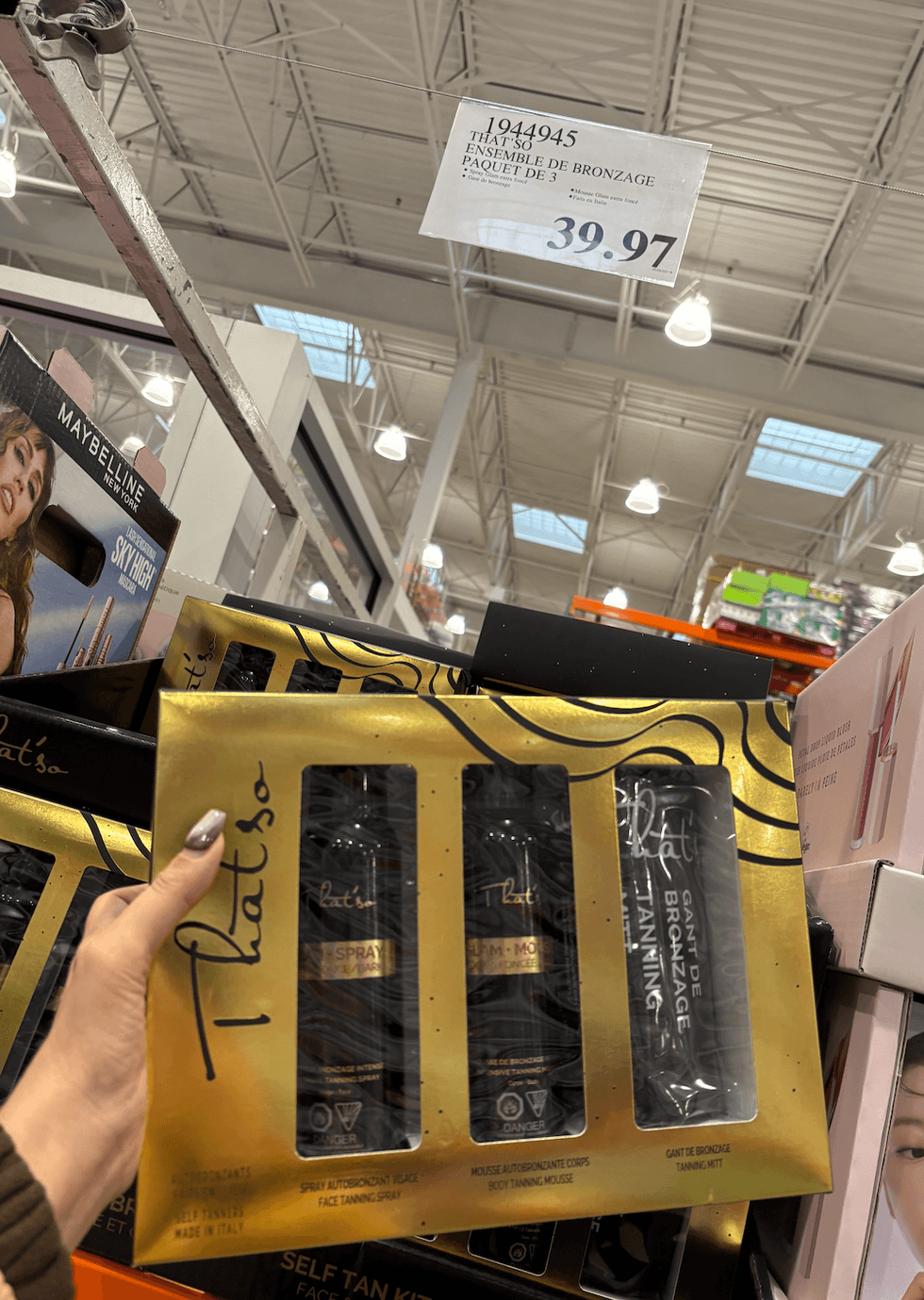 Le coffret d'autobronzants That'so au Costco.