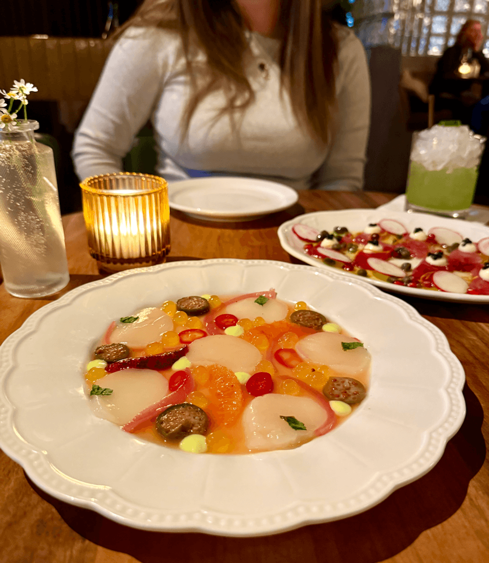 Le crudo de p\u00e9toncles du Manners.