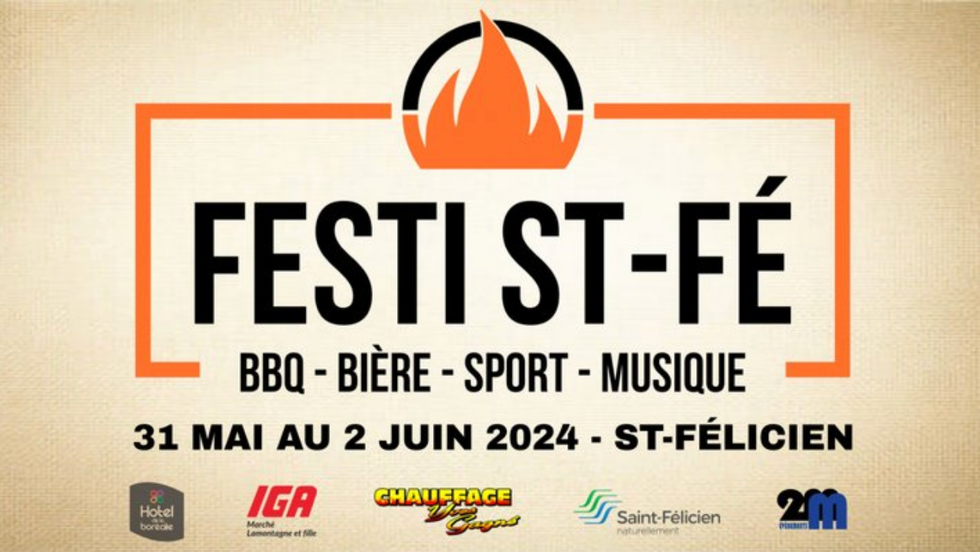 Le Festi St-F\u00e9 se d\u00e9roule \u00e0 Saint-F\u00e9licien du 31 mai au 2 juin 2024.