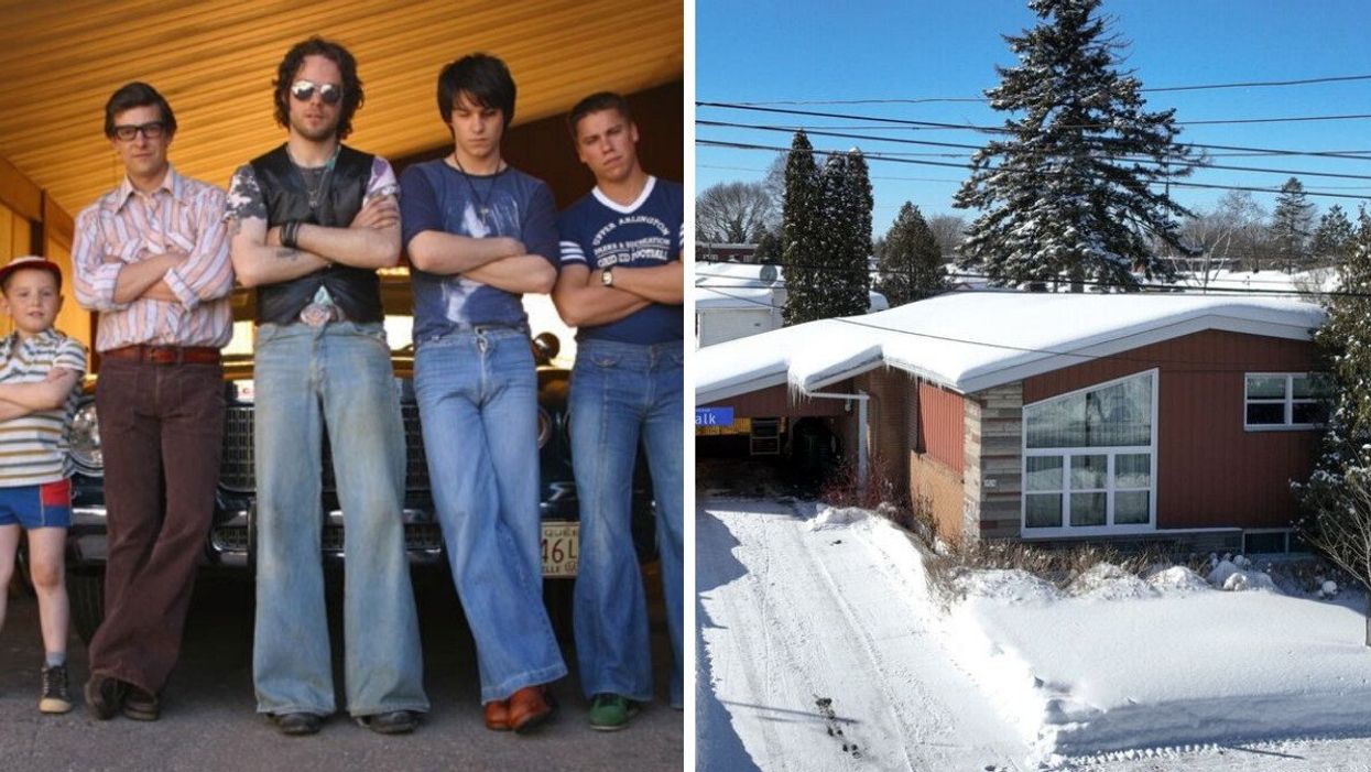 Le film québécois C.R.A.Z.Y. Droite : Maison à vendre à Montréal.