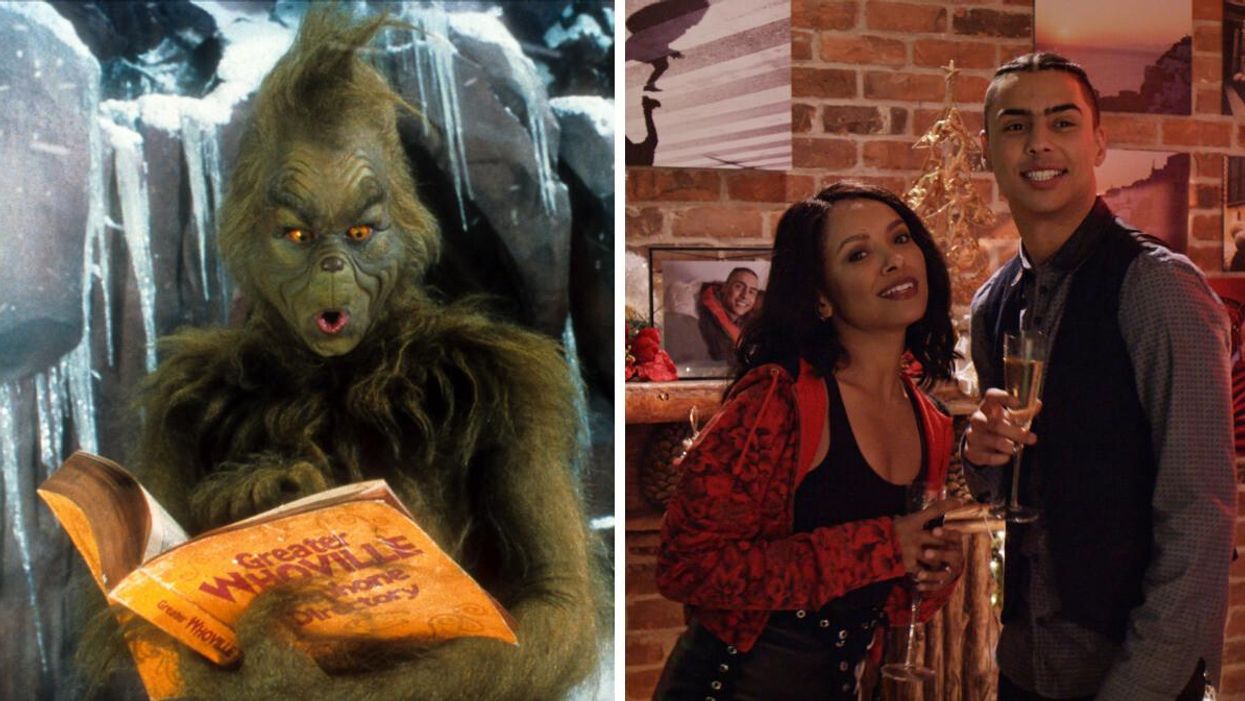 Le Grincheux. Droite : Le calendrier de l'avent.