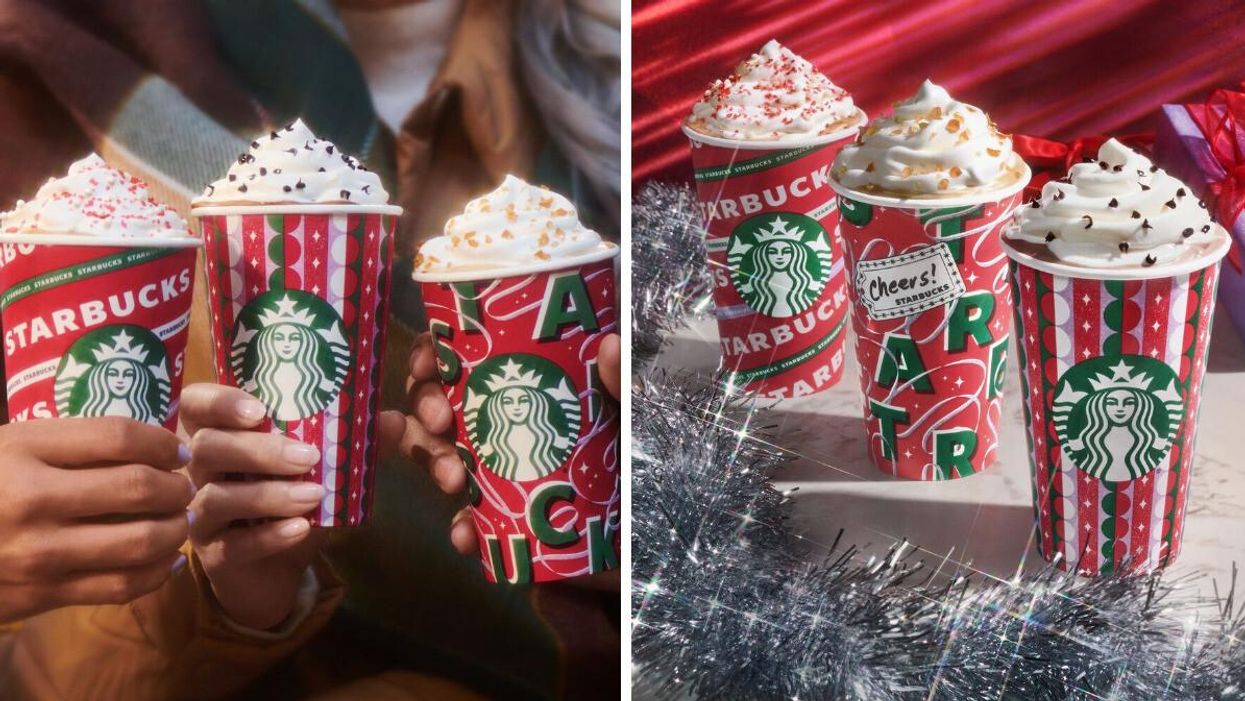 Le menu des Fêtes du Starbucks.