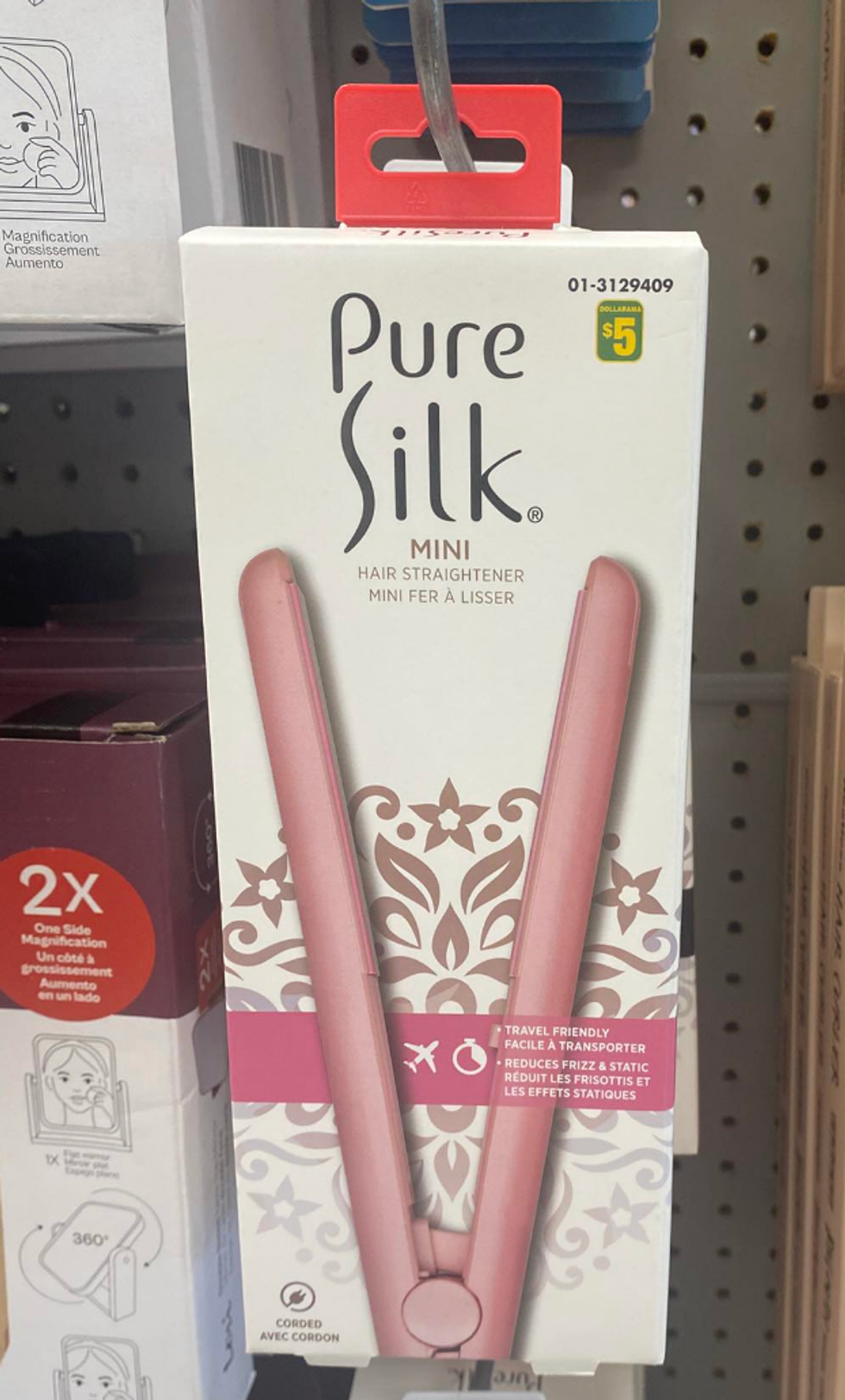 Le mini fer plat de marque Pure Silk.