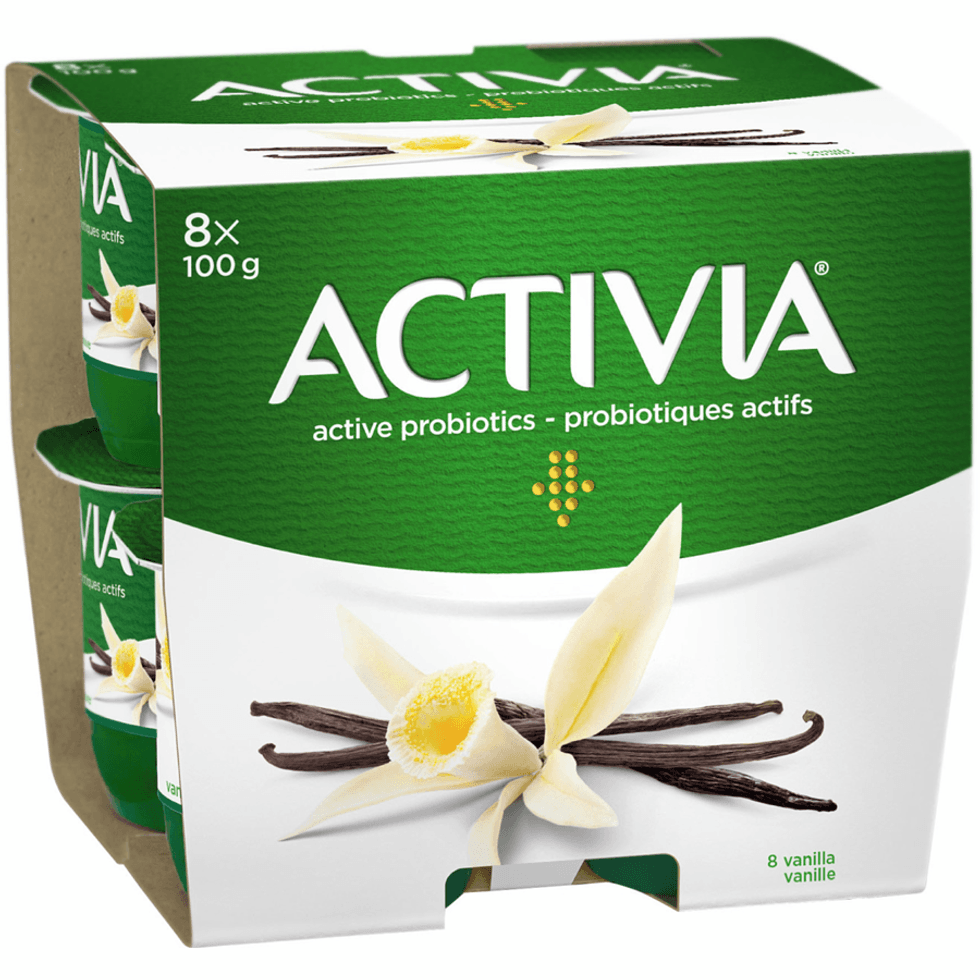 Le paquet de huit contenant de yogourt probiotiques Activia sur le site du Maxi.