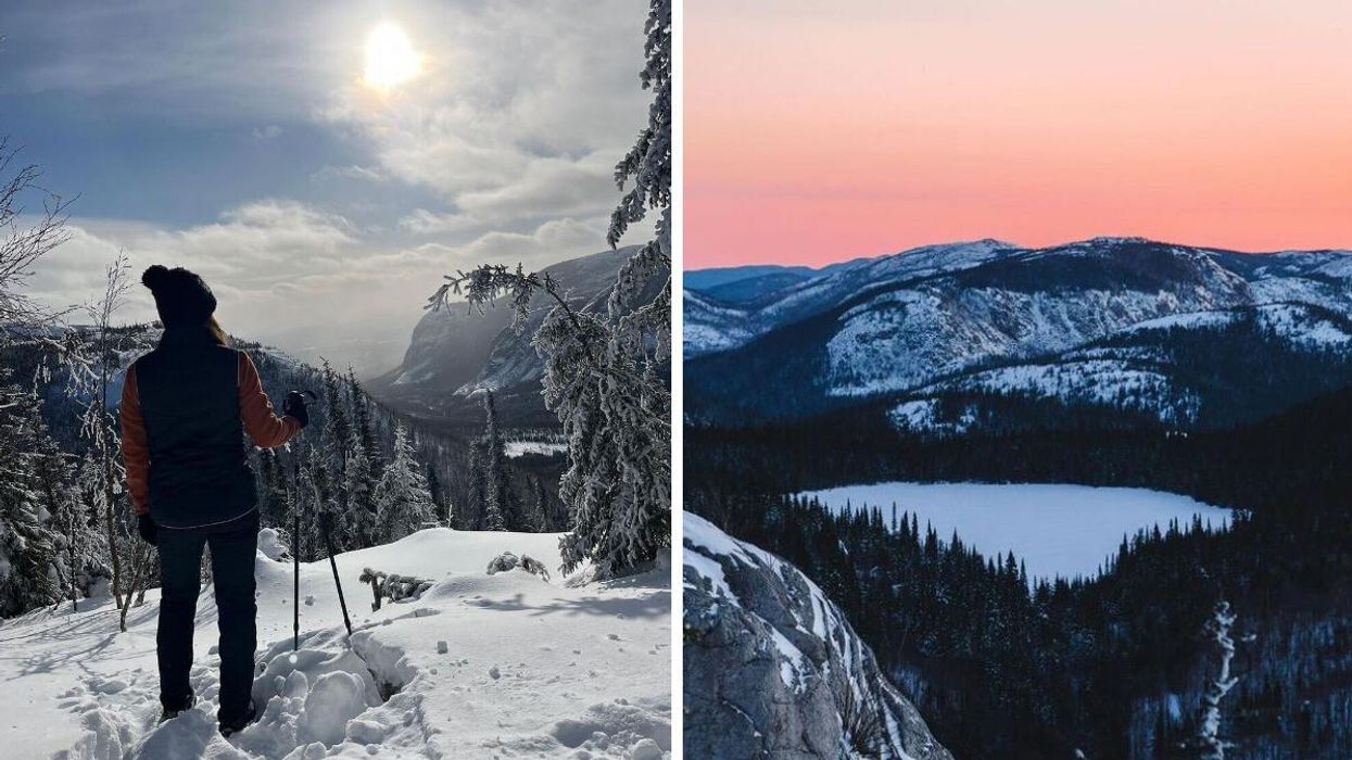 Le sentier du Mont du Dôme dans Charlevoix.