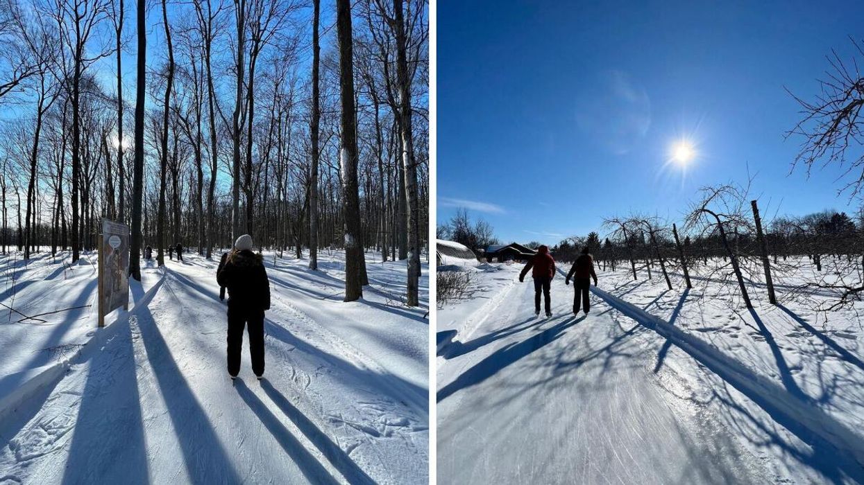 Le sentier glacé du Verger Labonté.
