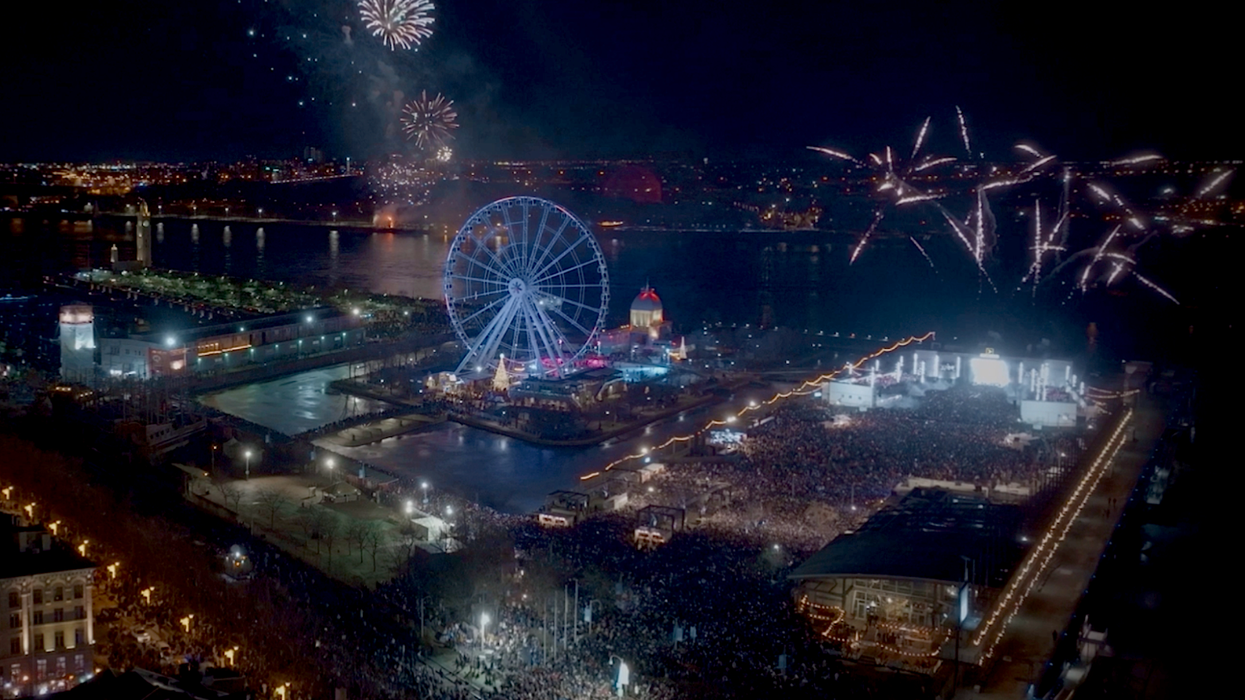 Le Vieux-Port de Montréal au Nouvel An.