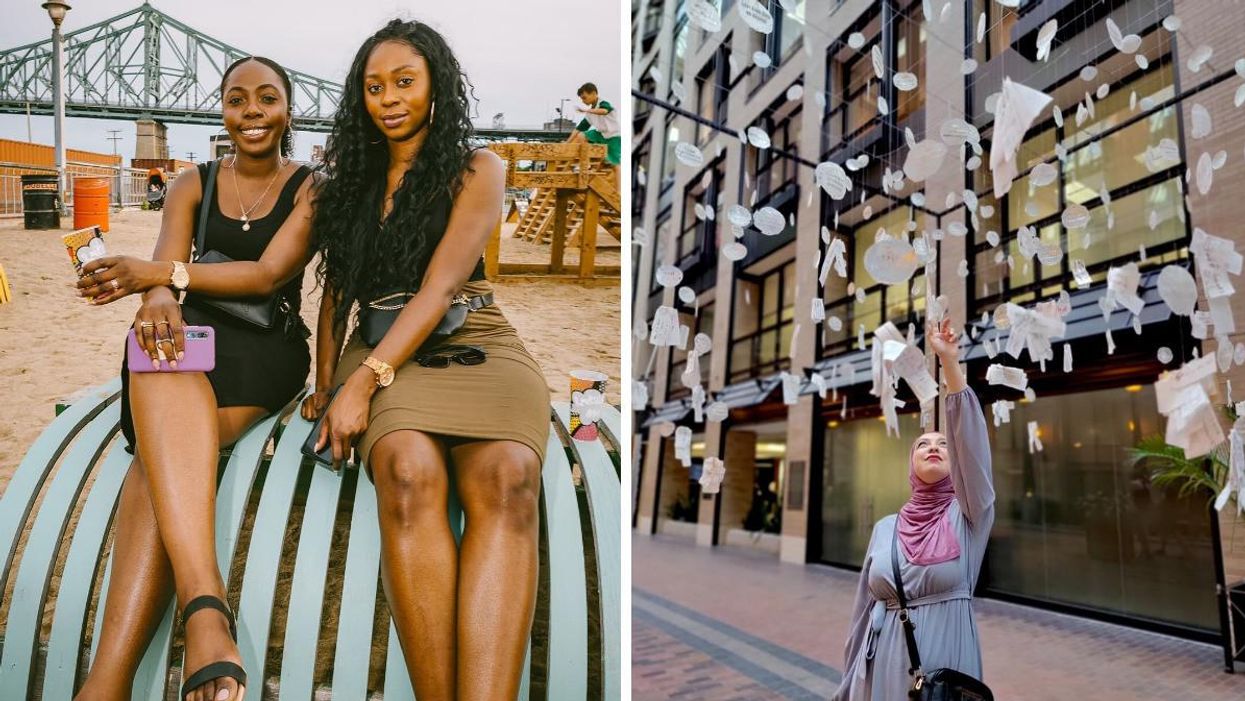 Le Village au Pied-du-Courant. Droite : Le parcours Art Souterrain 2022.