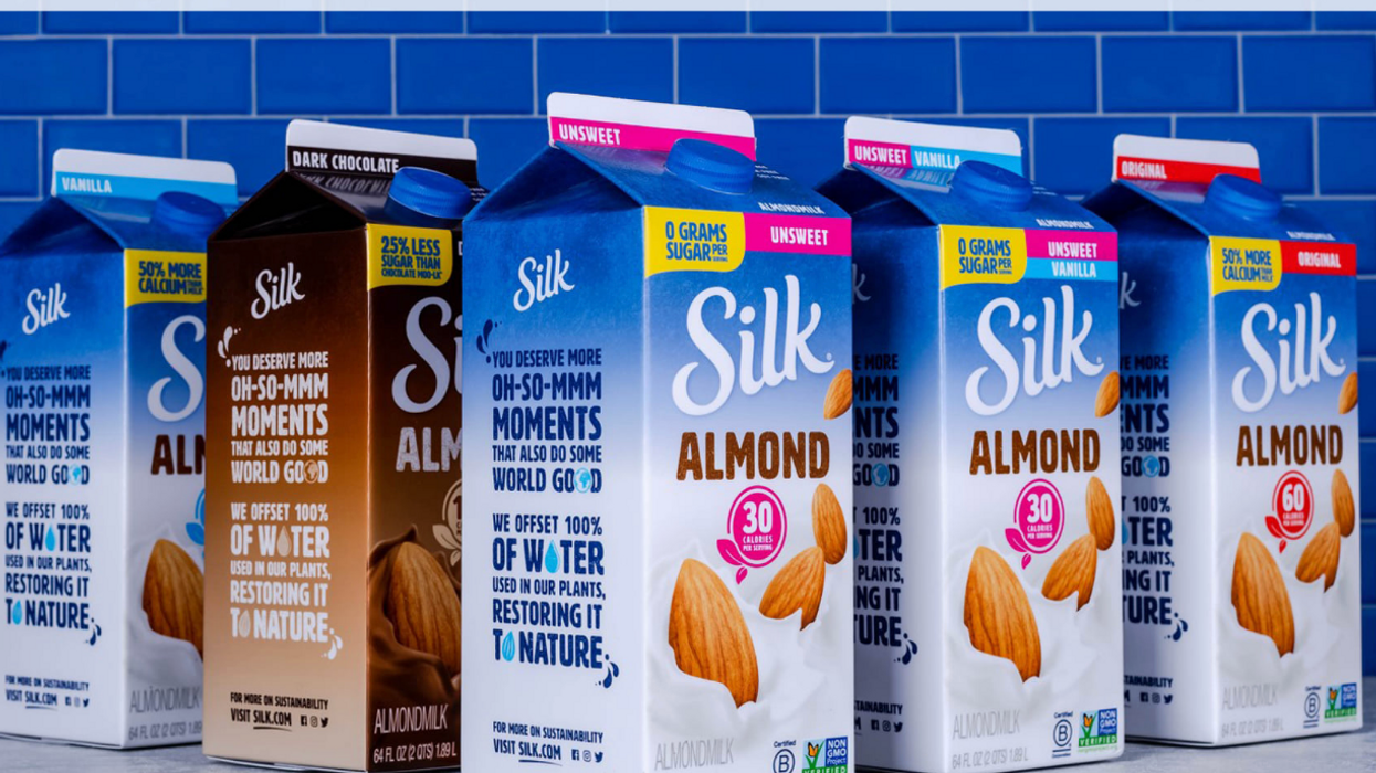 Les boissons végétales Silk aux amandes.