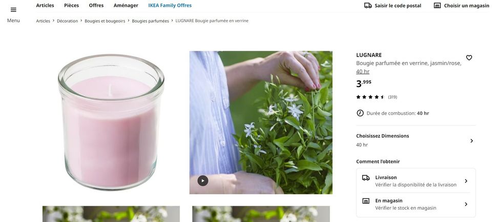 Les chandelles parfum\u00e9es du IKEA.