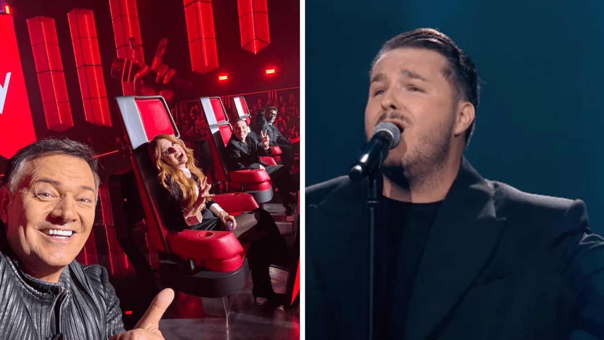 Les coachs de La Voix. Droite : Olympe de La Voix.