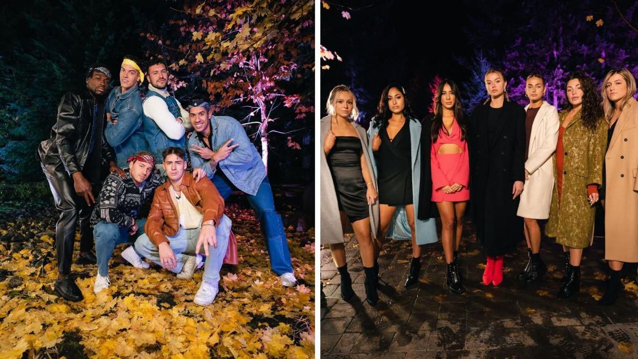 Les gars d'Occupation Double Dans l'Ouest. Droite : Les filles d'Occupation Double Dans l'Ouest.