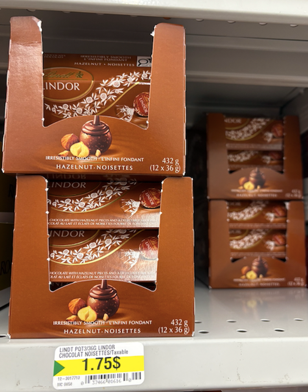 Lindor aux noisettes.