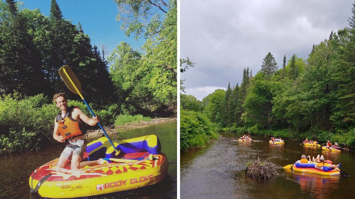 Location de tubes à deux près de Québec.