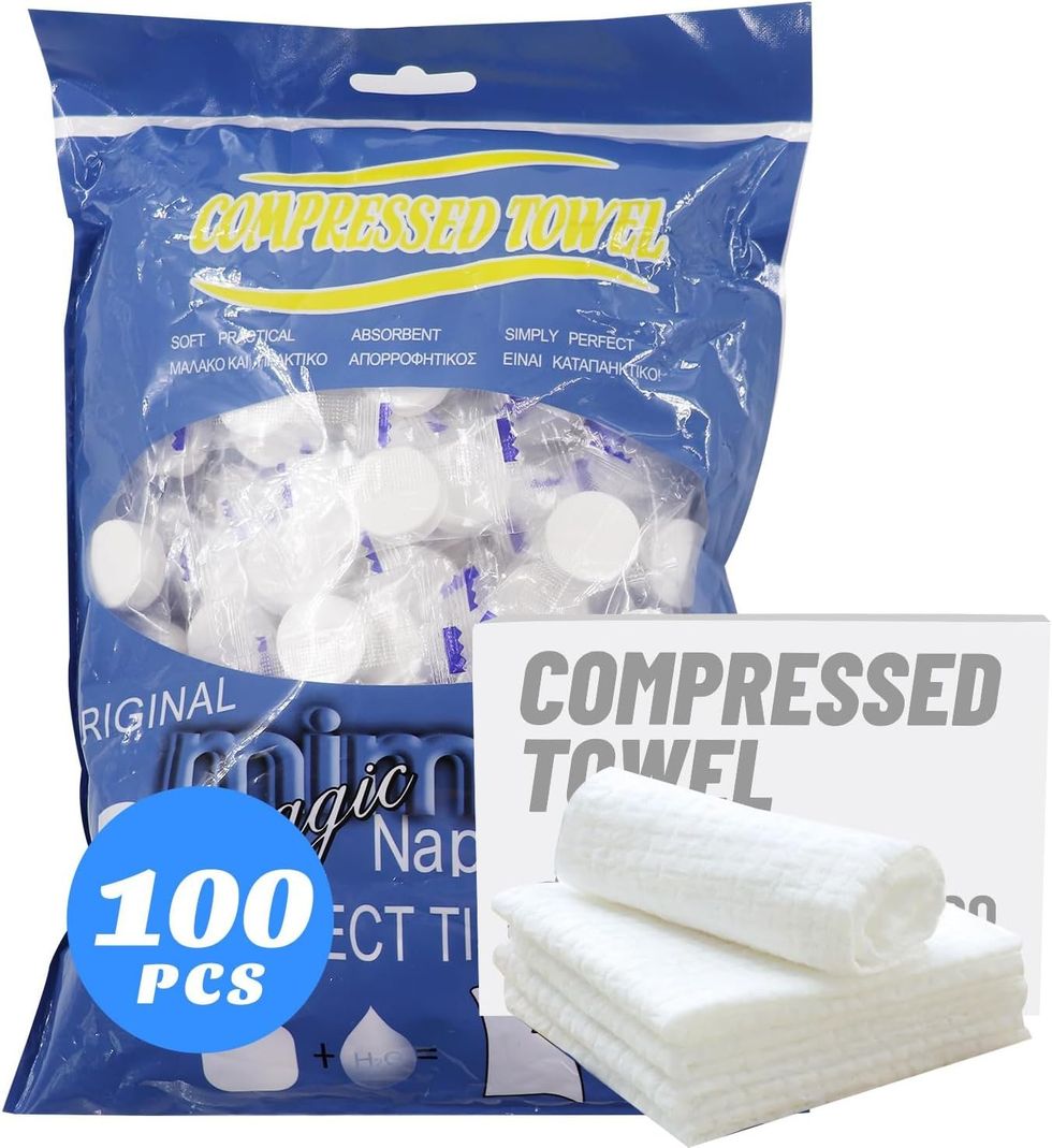 Lot de 100 serviettes en papier extensibles.