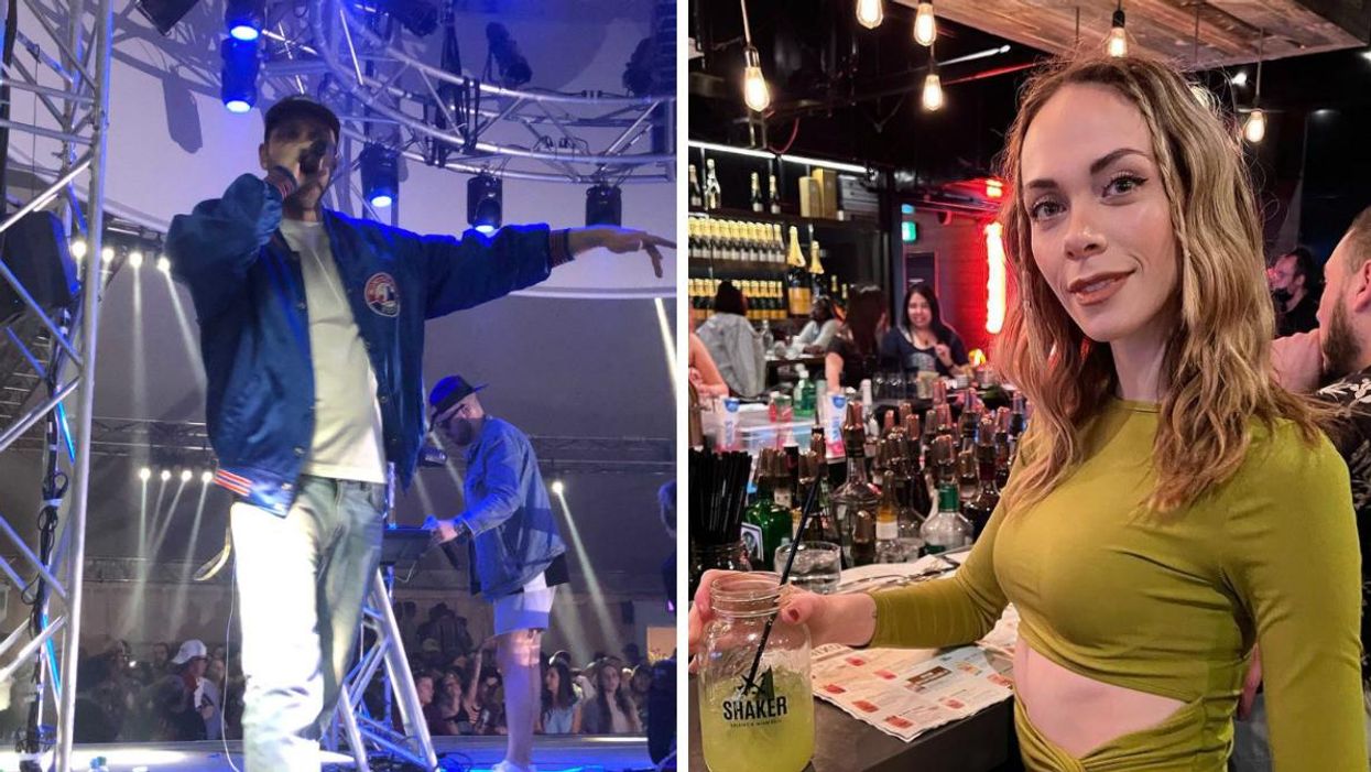 Loud en spectacle à IO expérience. Droite : Alexandra Giroux.