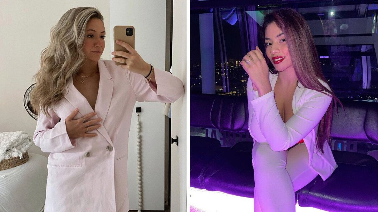 Mahyka de L'île de l'amour. Droite : Valentina de L'île de l'amour.