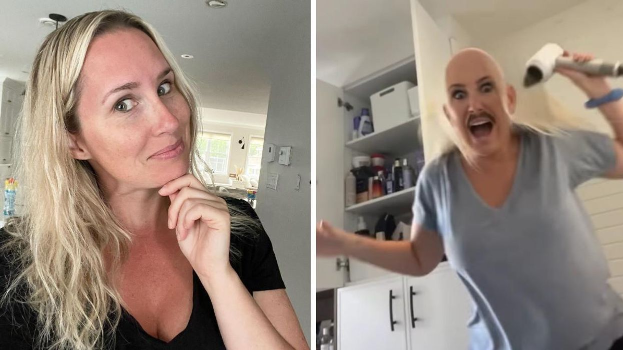 Maïka Desnoyers de Vendre ou rénover au Québec. Droite : Maïka Desnoyers avec un filtre sur Instagram.