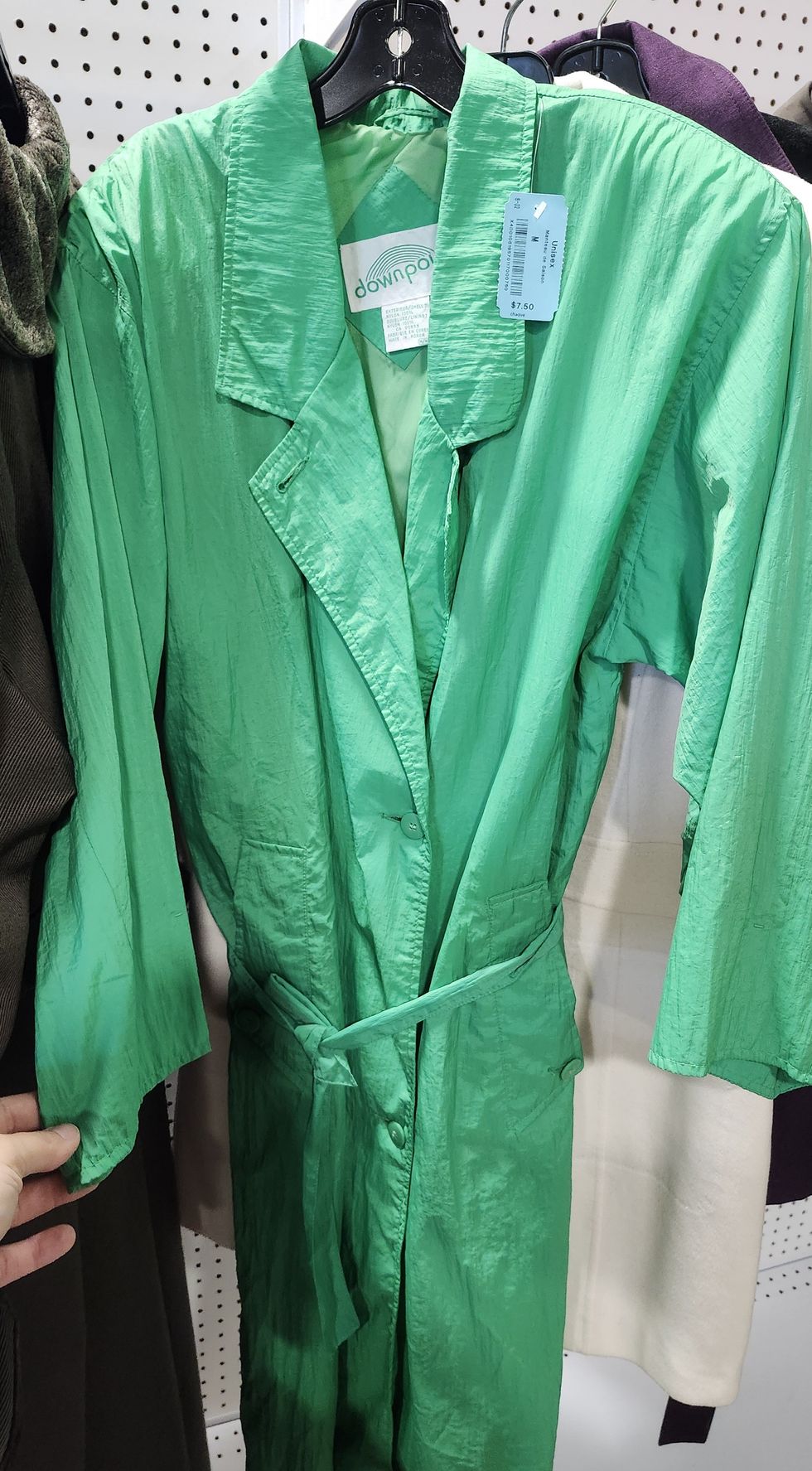 Manteau trenchcoat vert lime.