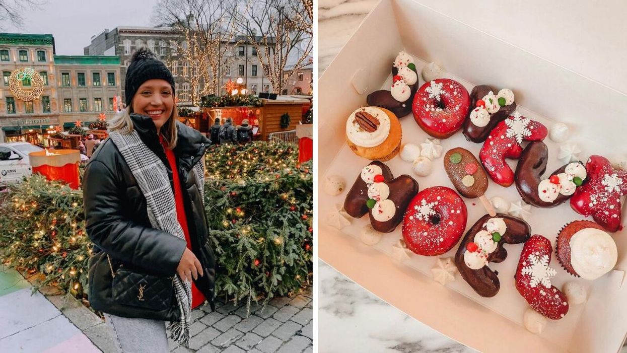 Marché de Noël allemand de Québec. Droite: La Folle Tablée.
