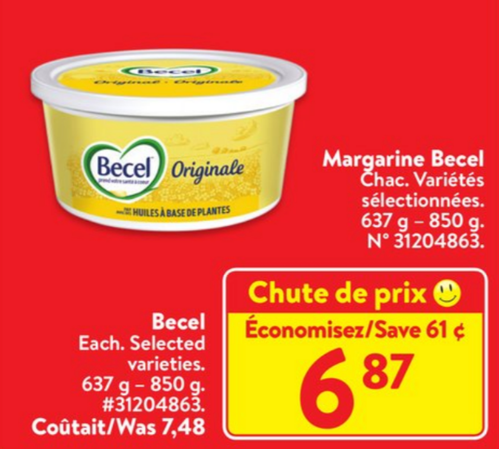 Margarine Becel originale.