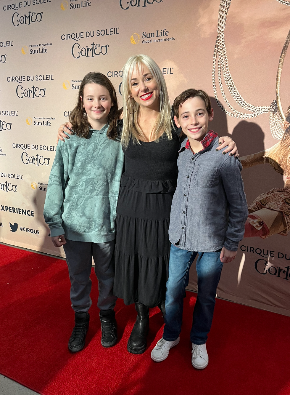 Mariloup Wolfe et ses enfants.