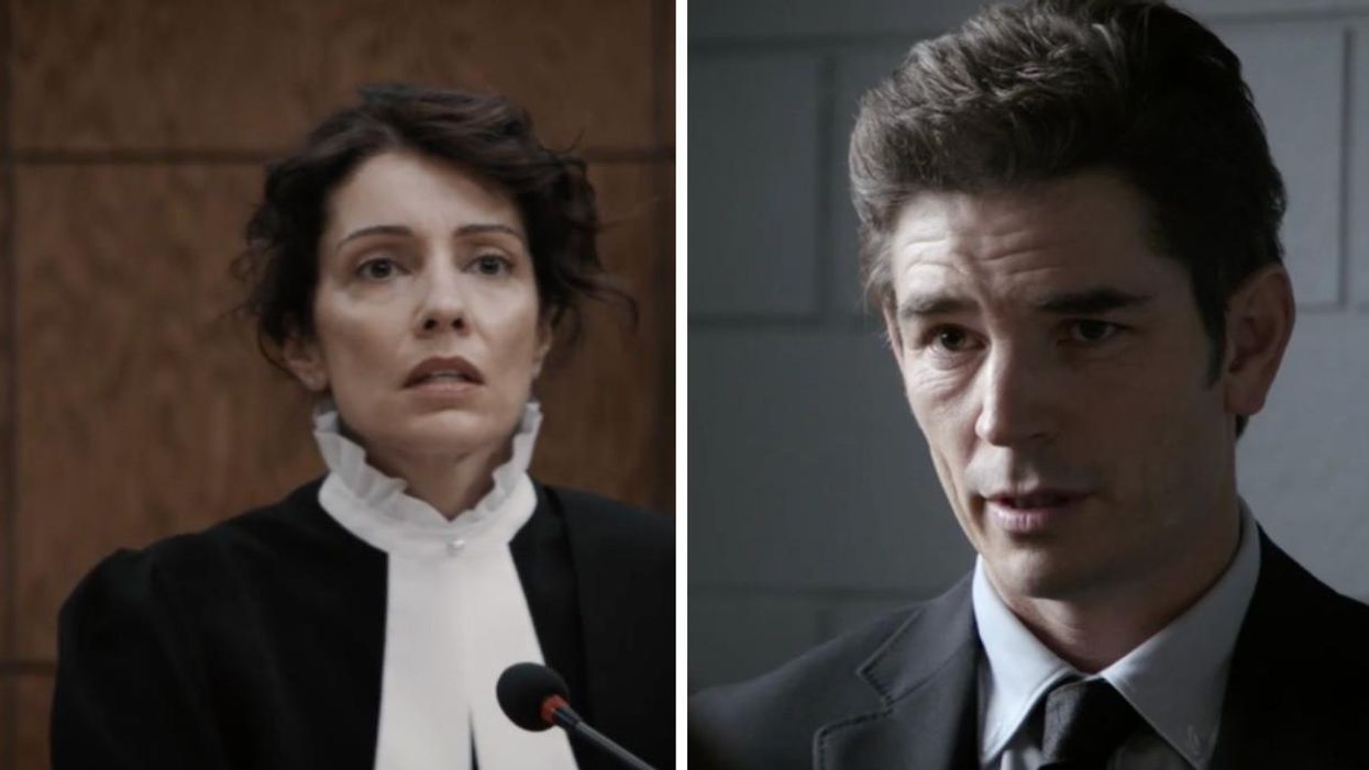 Marilyse Bourke dans Indéfendable. Droite : Sébastien Delorme dans Indéfendable.