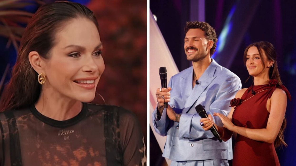 Maripier Morin, à l'animation d'OD Tentations du Soleil. Droite : Alicia Moffet et Frédérick Robichaud à l'animation d'Occupation Double.