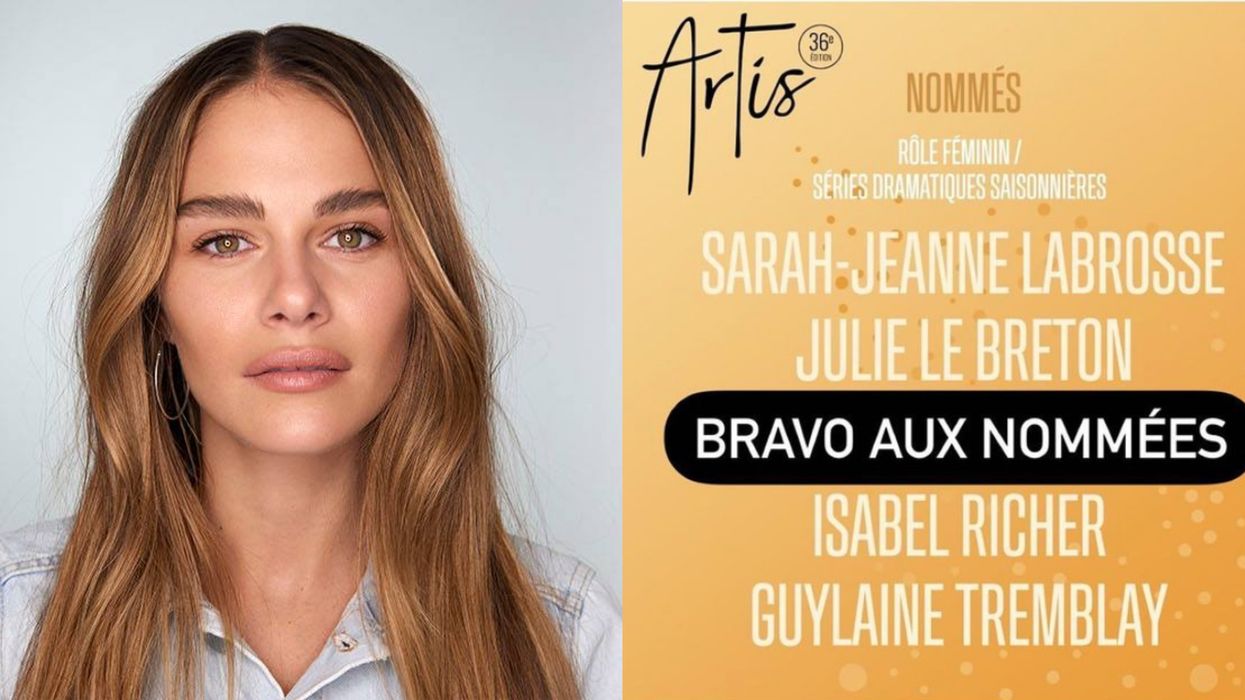 Maripier Morin parmi les nommées à la soirée ARTIS 2021